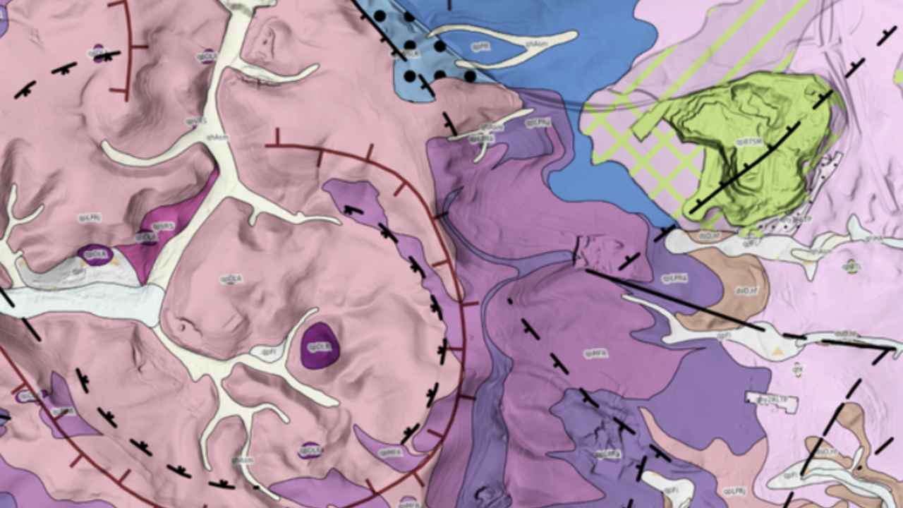 Ausschnitt aus der digitalen geologischen Karte der Osteifel