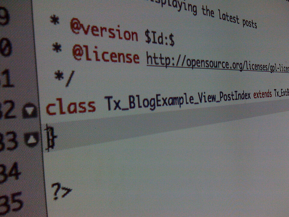 Symbolbild von Bildschirm mit Programm-Code