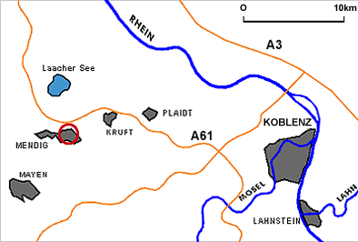 Lage des Untersuchungsgebietes (roter Kreis) Lage des Untersuchungsgebietes (roter Kreis)