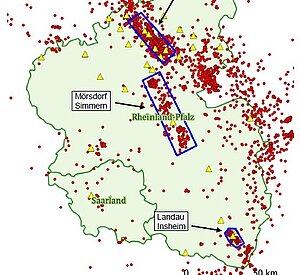 Räumliche Verteilung der Epizentren 