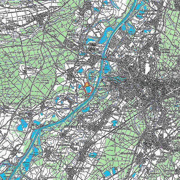 Übersichtslagepläne Bergrechtliches Planfeststellungsverfahren für die Erweiterung des Quarzsandtagebaus "Daxlander Au"