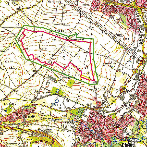 Gebietsabgrenzung Quarz- und Tontagebau „Plaidt" Erweiterung des Quarz- und Tontagebaus „Plaidt“ auf dem Gebiet der Ortsgemeinden Kretz, Nickenich und Plaidt im Kreis Mayen-Koblenz