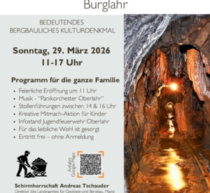 Plakat zur Wiedereröffnung des Alvenslebenstollen