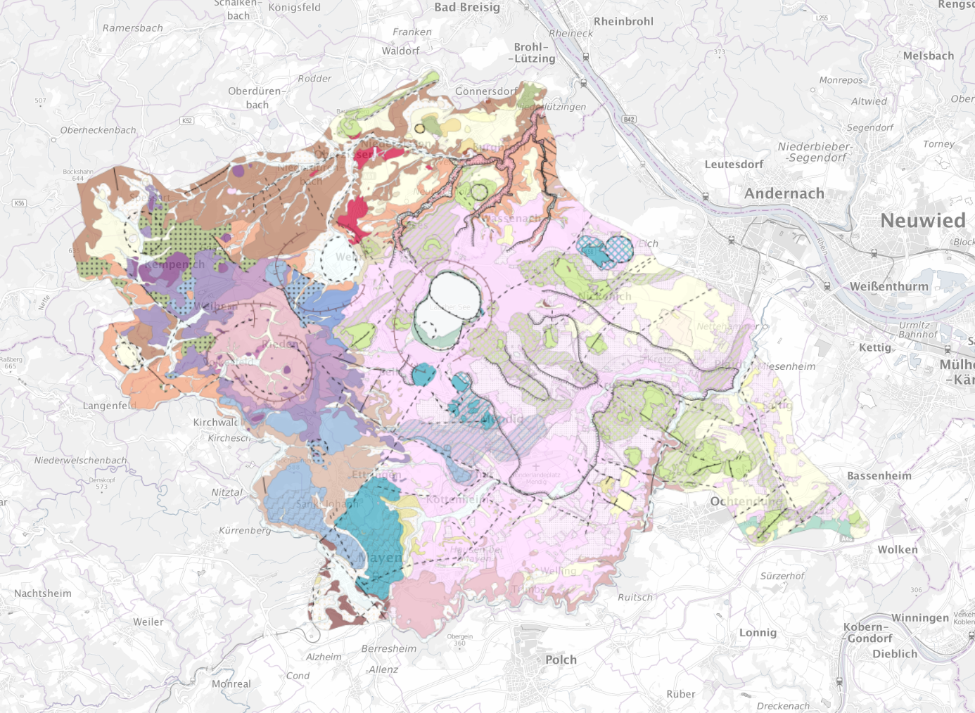 Digitale, blattschnittfreie und integrierte geologische Karte der Osteifel (dGK) Digitale, blattschnittfreie und integrierte geologische Karte der Osteifel (dGK)