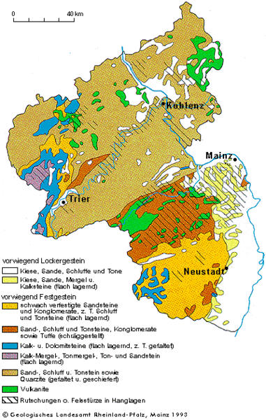 Postkartenset Ingenieurgeologische Übersichtskarte Postkartenset Ingenieurgeologische Übersichtskarte