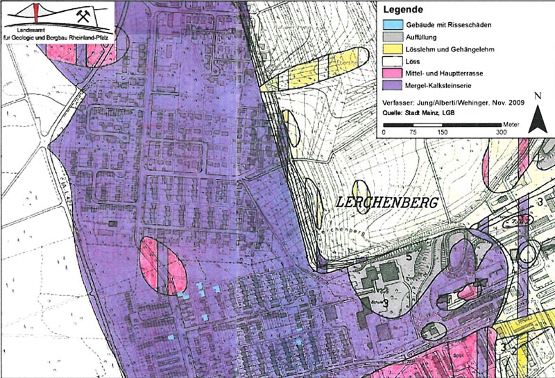 Ausschnitt der Ingenieurgeologischen Karte Ausschnitt der Ingenieurgeologischen Karte