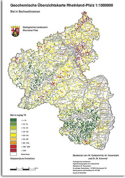 Geochemische Übersichtskarte von Rheinland-Pfalz Geochemische Übersichtskarte von Rheinland-Pfalz